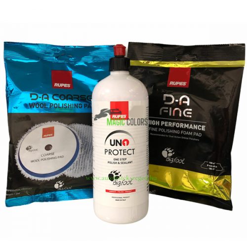 Rupes Kit de Lustruire Într-un Singur Pas - 1000ml - Conține Ceară de Carnauba și Silicon Uscat